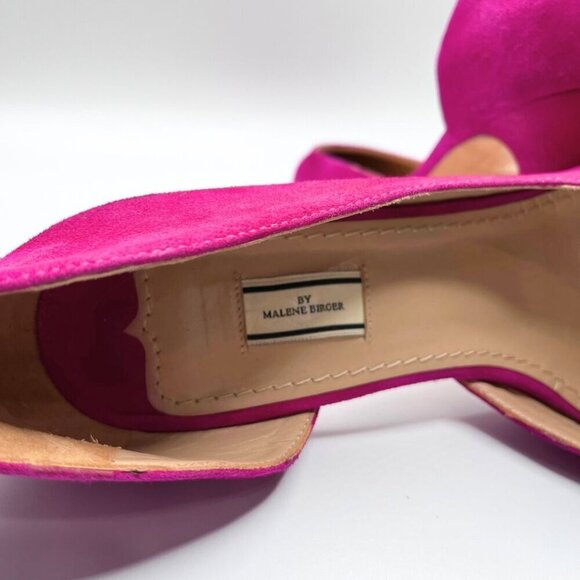 BY MALENE BIRGER PAX FUCHSIA PINK SUEDE D'ORSAY HEELS PUMPS - 38 (8) - Picture 10 of 13